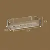 Wall Mounted Toilet Storage Rack Accessories No-punch Acrylic Bathroom Shelf Luxury Space Saving Kitchen Storage Organizer 6