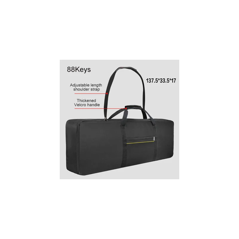 61 / 76 / 88 Key Keyboard Bag Double Shoulder Thickened Package Electric Piano Bag Portable Durable Piano Bag Waterproof 600D 4