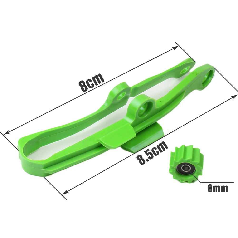 Motorcycle Green Chain Slider Guide Swingarm Roller Set Kawasaki KX250F KX450F KXF250 KXF450 KLX 450 Motocross Accessories