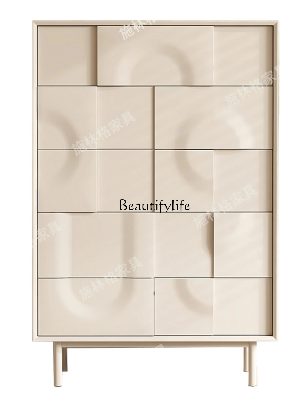 French Entry Lux Entrance Cabinet Modern Solid Wood Living Room Drawer Storage Cabinet