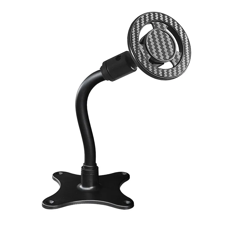 New Flexible Magnetic Phone Stand - Stable Bendable Holder with Adhesive Base, 360° Rotatable Arm,  for Desk, Car & Home