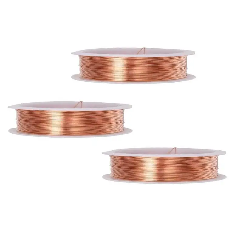 Enameled Coppers Magnet Wire 0.06mm-1.2mm 3-1Rolls Winding Coil Cable Lacquered Coppers Wire 10-100 Meters Length