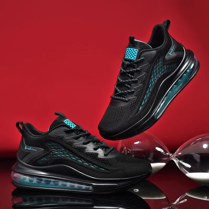 

2023 Autumn New Good Quality Men's Casual Shoes Breathable Man Sneakers Fashion Solid Colour Air Cushion Outdoor Big Size 45 46