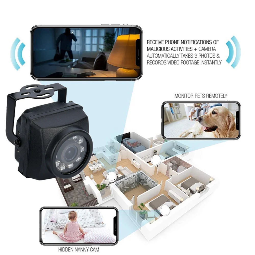 미니 와이파이 8MP 4K IP 카메라 IMX415 IMX335 IMX307 IR 컷 940nm LED 보안 오디오 감시 호환 RSTP 새장 애완 동물 캠
