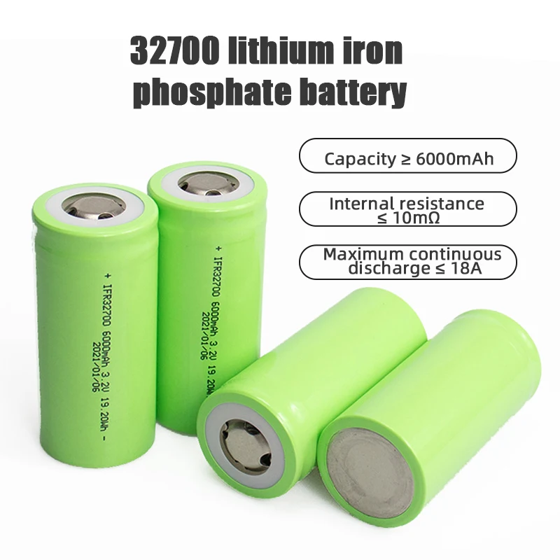 

New 100pcs LiFePO4 32700 6000mah Rechargeable Batterie from 12V 24V 36V Lithium Battery Pack for DIY 18650 Solar Energy System