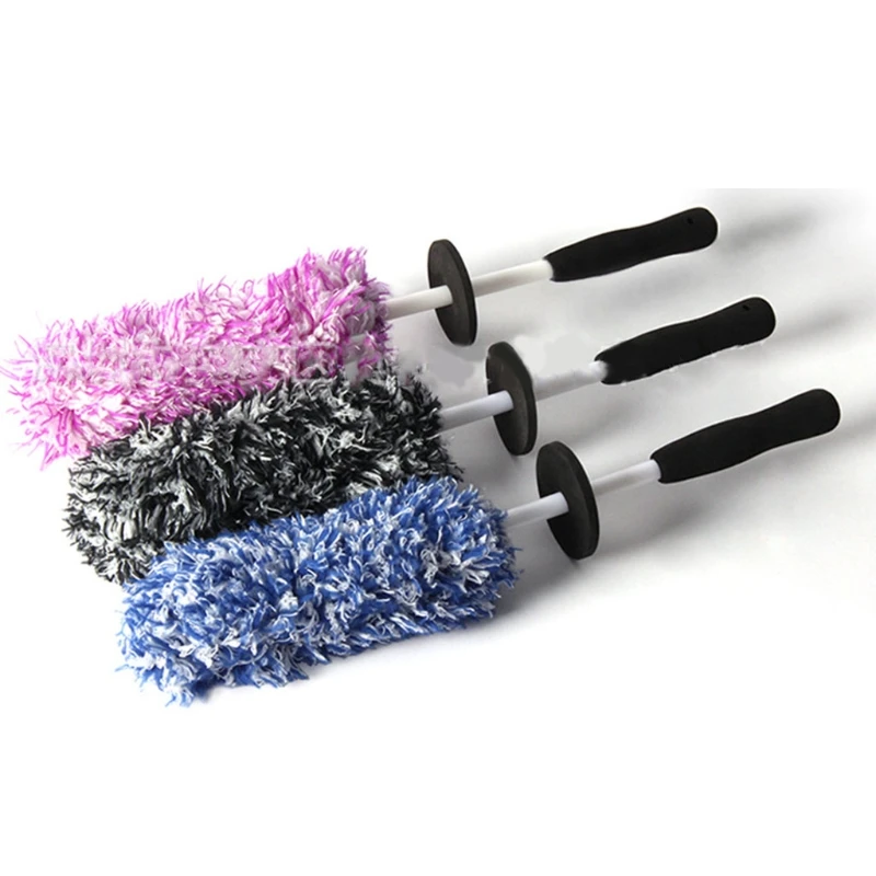 Wheel Tire Brush Car Detailing kit Rim Detailing Brushes Cleaning Microfiber Cleaning Cloth Great to Clean Dirty Tires wheel brush tire rim cleaning tool