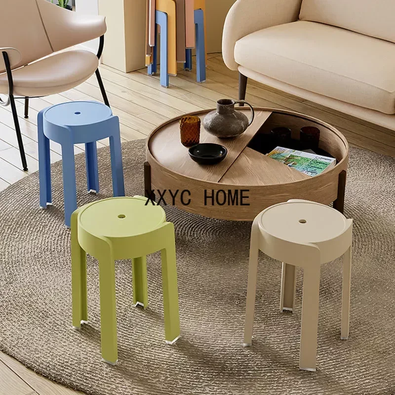 

Large Design Foot Stool Round Household Floor Piano Protector Modern Stool Dine Waiting Taburete Plegable Furniture Living Room