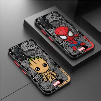 Cartoon Marvel Spiderman Groot Phone Case for Redmi Note 8T 12 13 Pro 9S 9 11 Pro 11T 10 Pro 8 7 10S 11S 12S Soft Cover