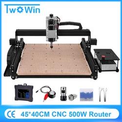 500W CNC 4540 3 Axis Wood Router, DIY Drilling Engraving Machine, Cutter Laser Engraver PCB Milling Cutting Metal Acrylic MDF