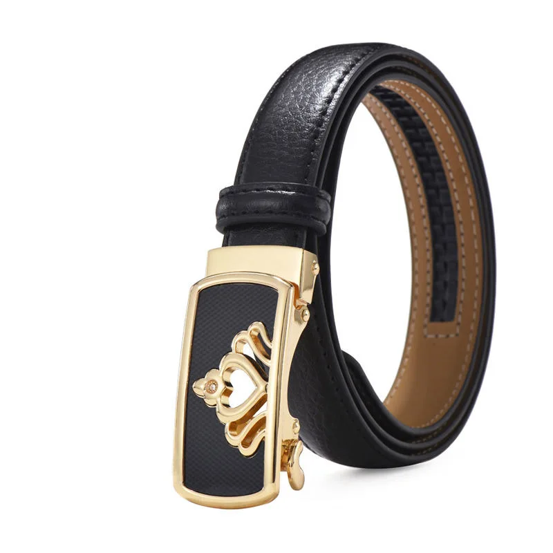 New Leisure Belt Fashion Youth Design Waist Seal Thin And Narrow Luxury Workwear Automatic Buckle 2.4cm2.8cm High Quality Belt new men s toothless automatic buckle nylon belt for youth business leisure travel waist sealing workwear design woven belt a3515