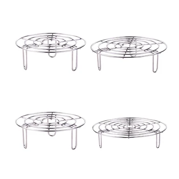 15.5-27.5cm Stainless Steel Steamer Rack Heavy Duty Round Durable Cookware Steamer Rack  Pot Pan Cooking Stand Kitchen Utensils