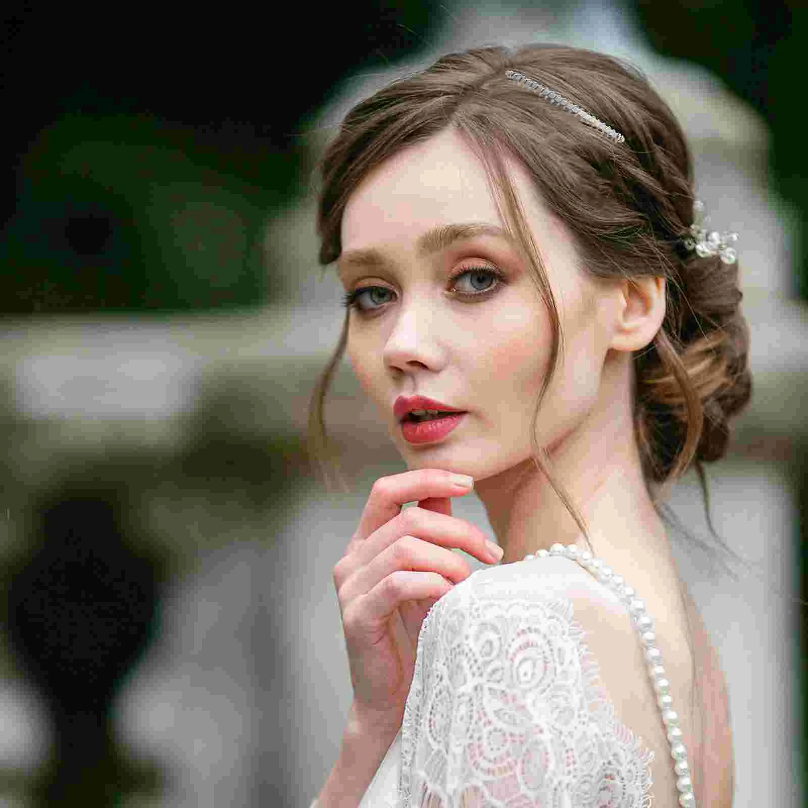 

7 8cm Metal Hair Comb Metal Hair Clip Wedding Barrettes Chic for Bride Tinsel