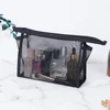 Women Travel Cosmetic Bag Large-Capacity Wash Bags Black Mesh Makeup Case Organizer Storage Pouch Casual Zipper Toiletry Make Up 5