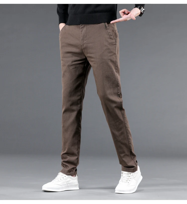 High-End Men's Casual Pants Straight Leg Elastic Fashionable Slim Fit Spring Business Trousers Versatile Long Cotton Jeans S038e4bf61f2a4837aaf739b26aa6e6a8f
