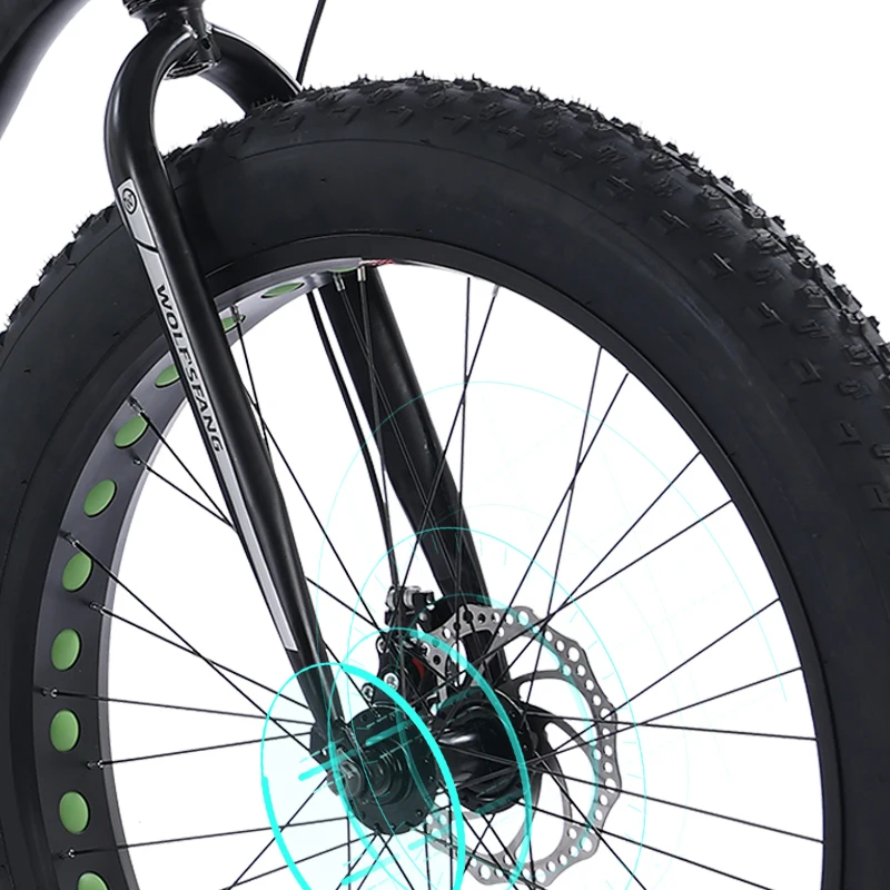 Mountain Bike Wolf's Fang Fat Bike Aluminum Alloy Bicycle 26 Inch 10 Speeds 4.0 Wide Tire Snow Road Adult Men Women MTB Outdoor Cycling