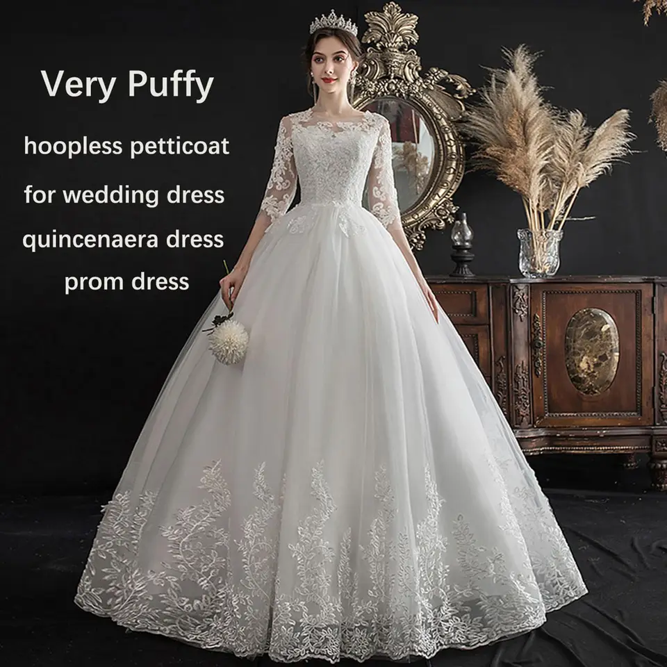 a line underskirt wedding dress Women's Petticoat Crinoline 4 Hoop Underskirt A-Line Floor Length Wedding  Ball Gown Skirt Slips Bridal Dress Petticoats at Amazon Women's Clothing  store