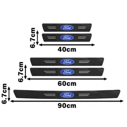Universal Car Door Sill Scuff Plate Anti - Scratch Protector Strip (5Pcs Ford)
