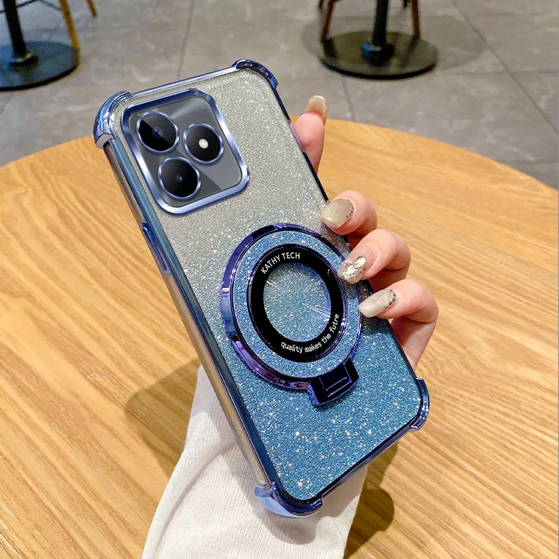 Shockproof Stand Ring Phone Case with Soft Cover