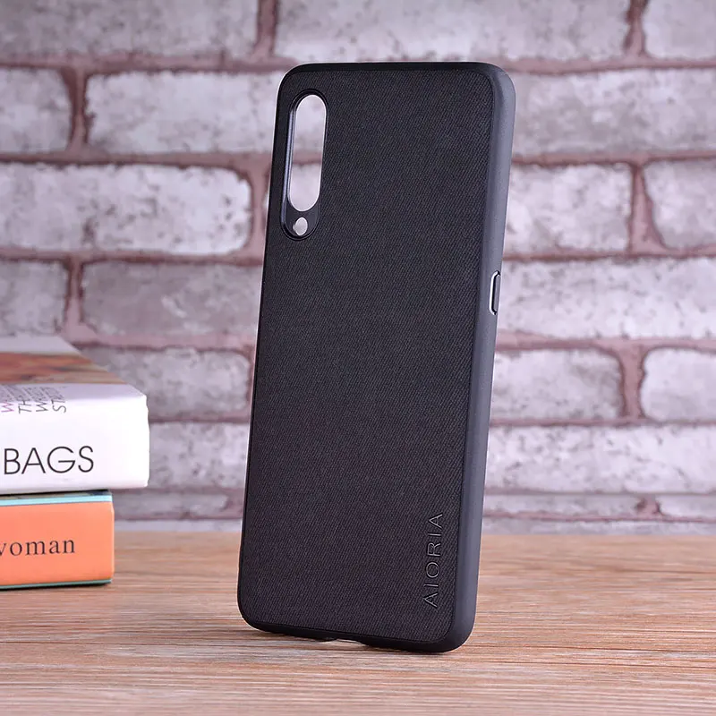 Luxury Textile Leather Skin Phone Case - Soft TPU & Hard PC Cover