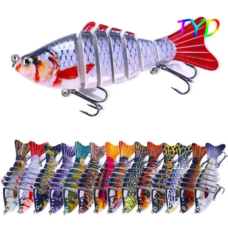 

5 Pieces/set Fishing Lures Set With Box Multi Segments Jointed Hard Bait Wobblers Swimbait Crankbait Swim Bass For Pike Sinking