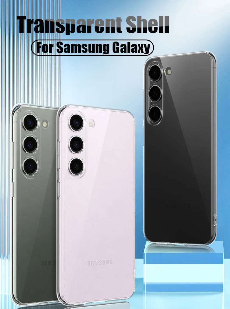Transparente Handyhülle für Samsung Galaxy A17 A07 A16 A26 A36 A06 A05S A15 A25 A35 A55 A56 A54 A34 5G Durchsichtige Silikon-Softcase – Detail 1