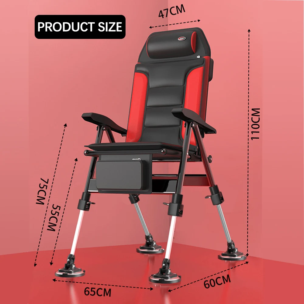 Portable Camping Chair Multifunctional European-style Folding Deck Chair Outdoor Fishing Raft Fishing Chair Gear Supplies