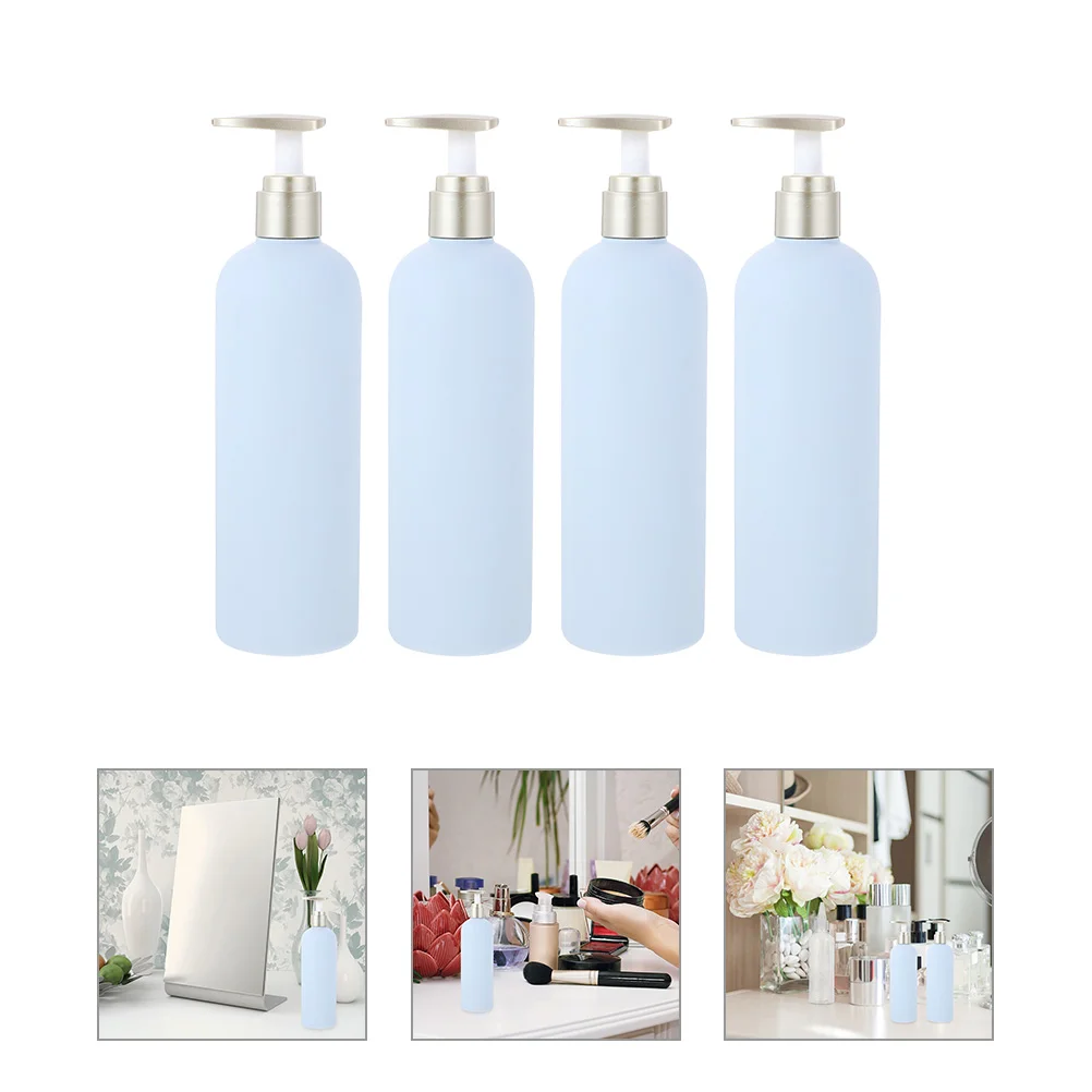 

4 Pcs Shower Gel in Separate Bottles Lotion Pump for Shampoo Body Wash Press Empty Refillable The Dispenser
