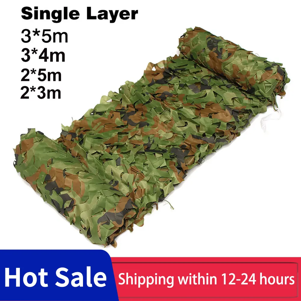 

3X5M Camping Camo Net 2mx3m /2mx5m 3mx4m Woodland Jungle Camouflage Net Hunting Shooting Fishing Shelter Hide Netting