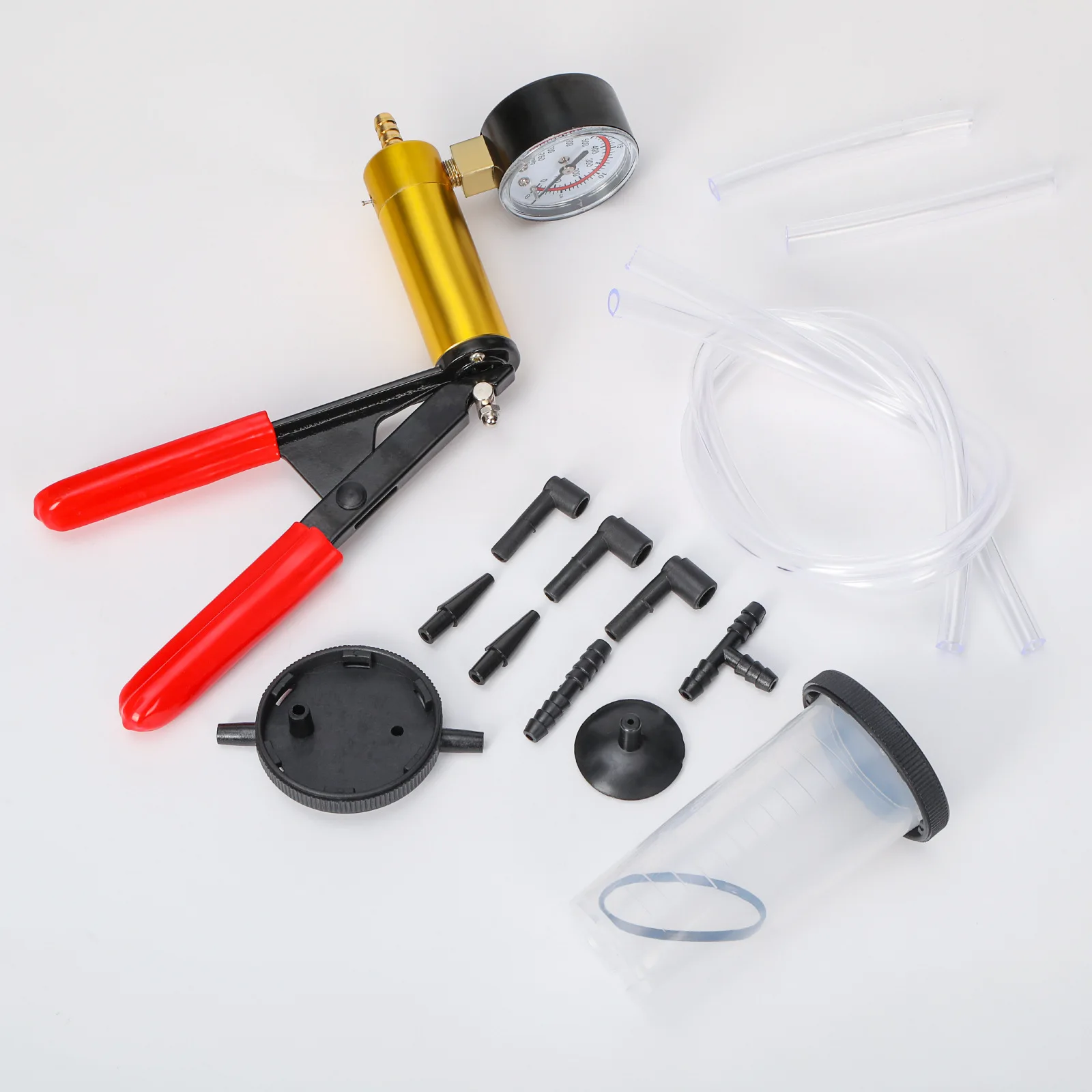 Auto Car Manual Vacuum Pressure Pump Brake Bleeding Portable Repair Test for Vacuum Power Brake Systems Brake Bleeder Kit Electric Vacuum Pump