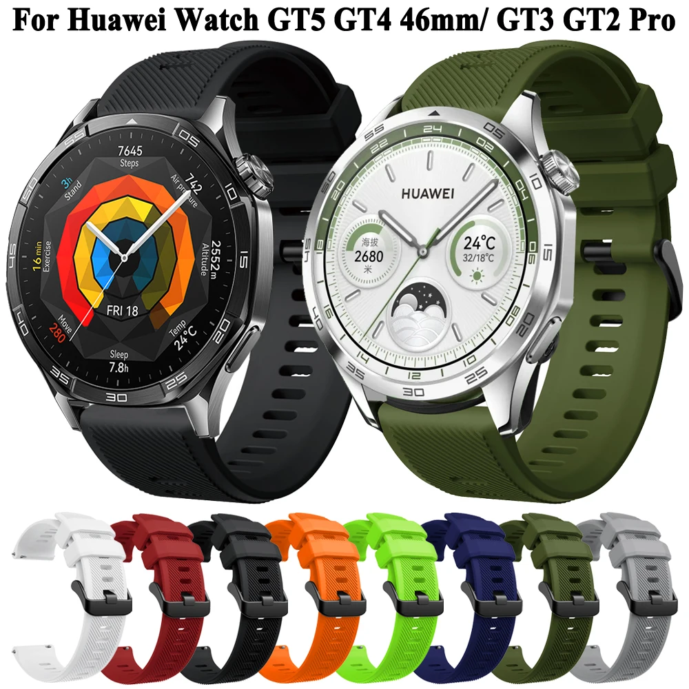 Men's 22mm Silicone Smartwatch Strap - Premium Replacement Wristband