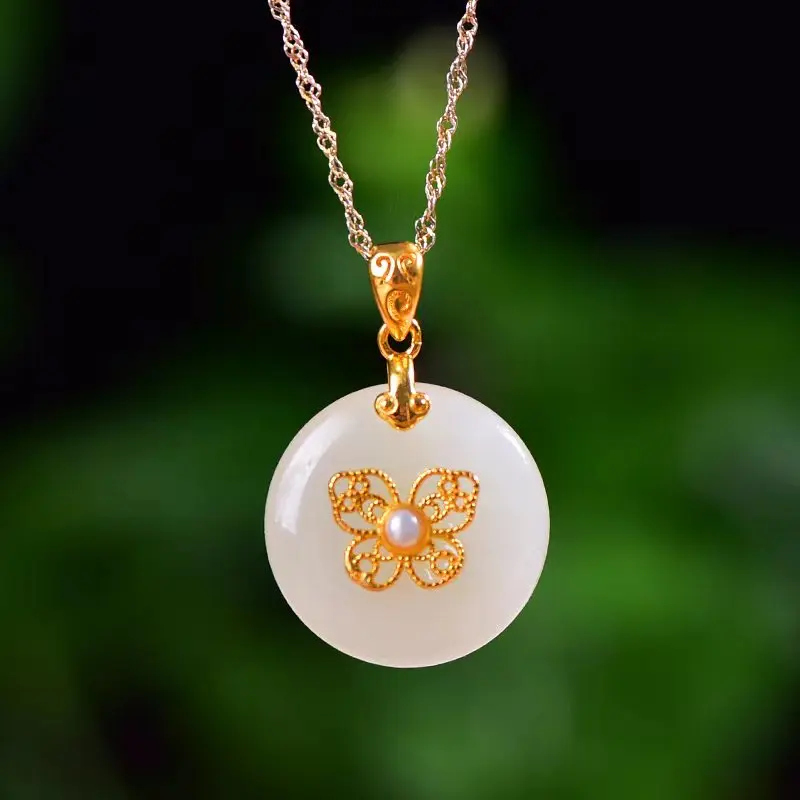 

Мир Пряжка Hetian нефритовая подвеска ювелирные изделия современной моды для женщин 10 мм