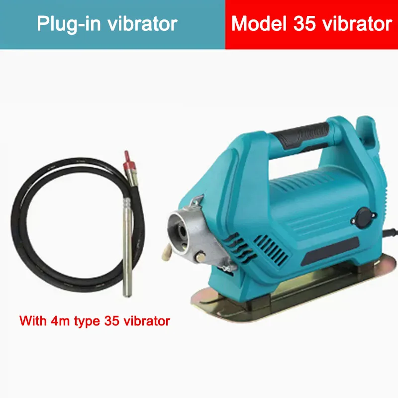 Single Phase Portable Vibrator Electric Concrete Mixer Machine Plug-In Construction Cement Tools 4 / 6 Meter Mortar Beater 220 V concrete mixer 1500w mixer machine 4200rpm construction mixer with 2m vibrating rod 220v pure copper motor black