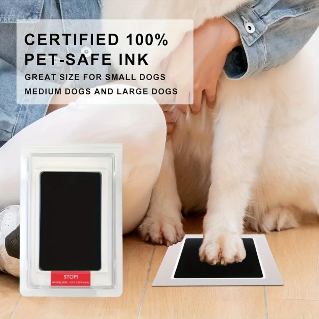 2Pack Pet Products Unique Pet Dog Cat Paw Prints Pad Newborn Baby Clean Recyclable Inkless Hand print and Footprint Ink Pad