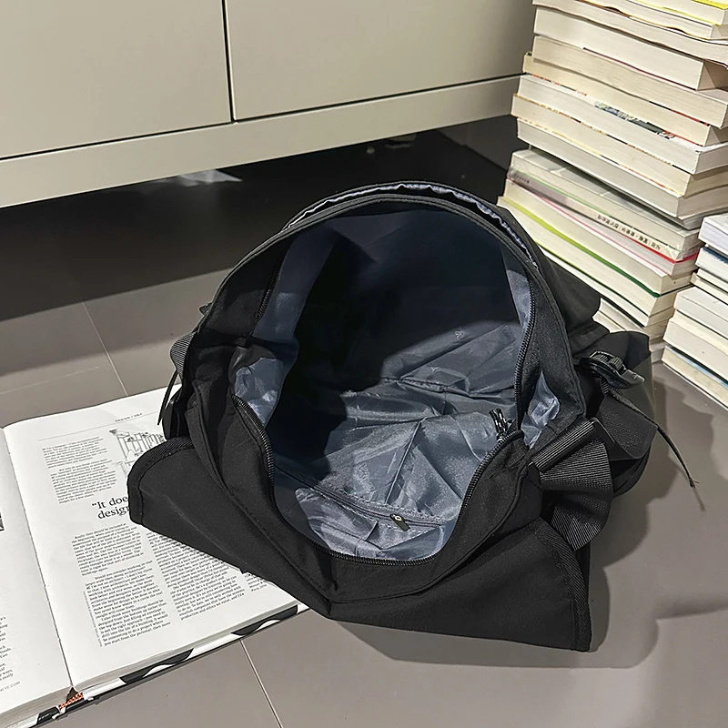 Nylon Große Kapazität Paar Einkaufstasche Multi-Pocket Abzeichen Dekoration Schultertasche Lässige Reise Einkaufstasche – Detail 23