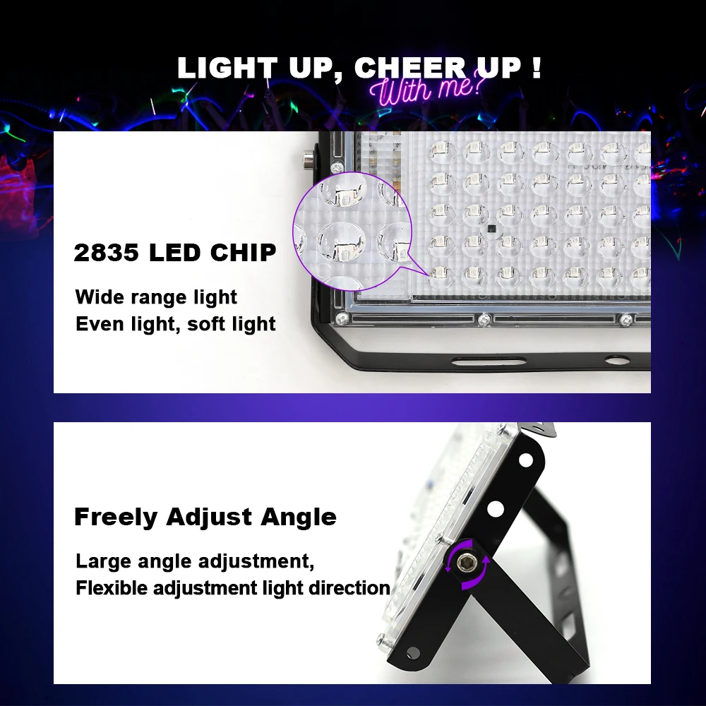 LED Stage Lamp LED Stage Light Black Light Bulbs 395nm 400nm USB 5V 50W 100W 200W Waterproof LED UV Flood Light