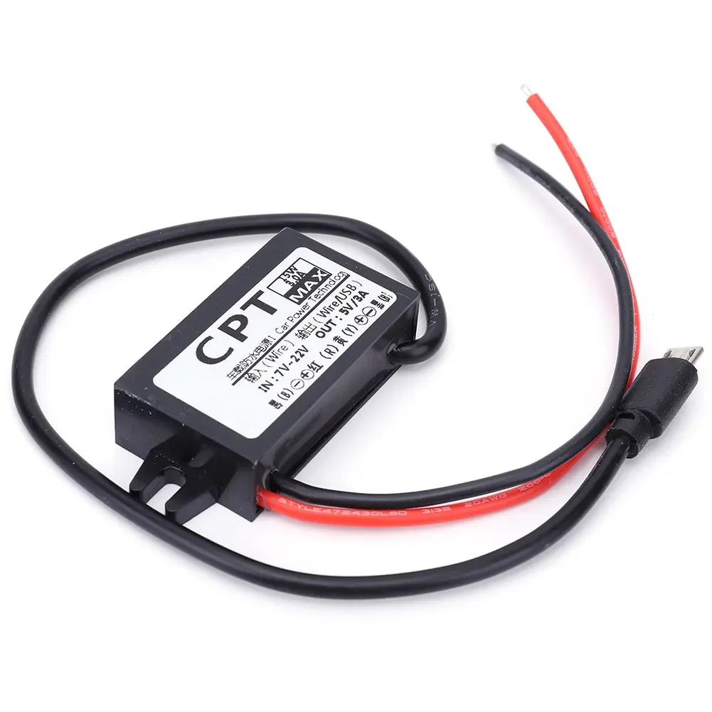 Convertore DC/DC da 12V a 5V 3A 15W Regolatore Convertore di potenza per auto CPT impermeabile Adattatore di alimentazione in usca Interfaccia cavo  502