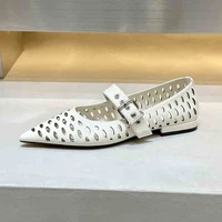 Women Pointed Toe Loafers Shoes Chunky Sandals Mesh Sneakers 2025 New Shallow Fashion Low Heels Shoes Summer Sandalias De Mujer 2