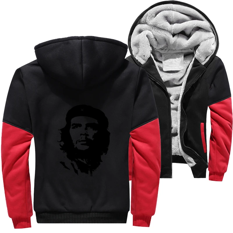 Che Guevara Ernesto Jackets For Men Clothing Thicken Winter Oversized  Hoodies Camouflage Jacket Fleece Hooded Sweatshirt Zipper - AliExpress