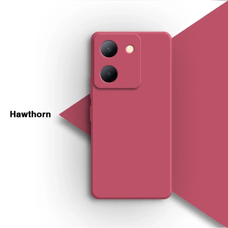 Classic Square Liquid Silicone Back Cover with Internal Flocking