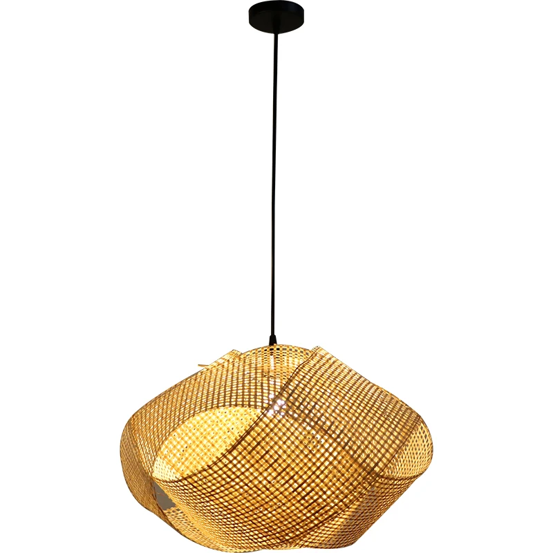Creative personality bamboo chandelier tea shop restaurant lamp new Chinese Zen lamps barber shop wifi lights Southeast Asia