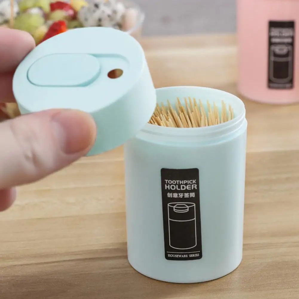 

Toothpick Holder Toothpick Dispenser Single Hole Table Toothpick Storage Box for Home Table Decor Toothpick Box With Lid