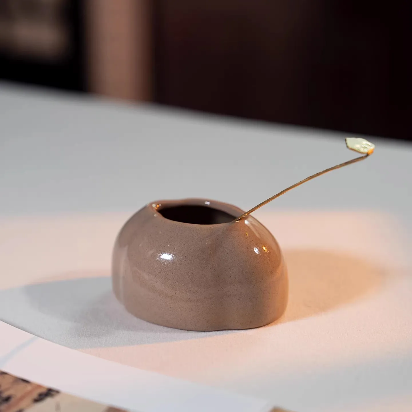 세라믹 브러시 세척기 및 물방울기 |   중국 수묵화 및 서예를 위한 빈티지 스타일 |   숟가락으로