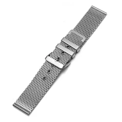 Elegant Milanese Mesh Loop Stainless Steel Watch Band Bracelet Strap - 22mm (1.0mm mesh - no logo)