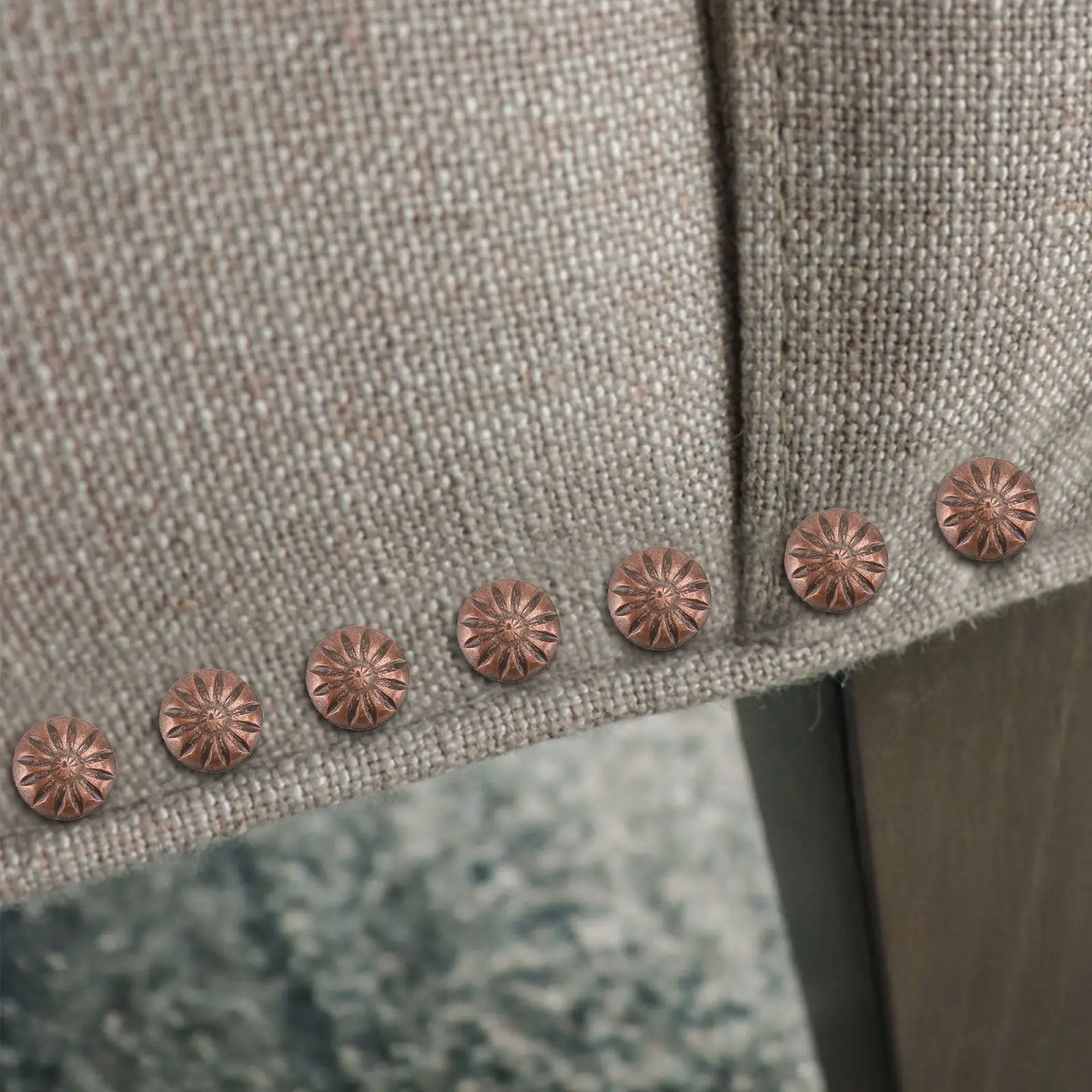 300개 레드 브론즈 가구 장 못, 소파, 의자, 침대, 가정용 가구 장 원형 못