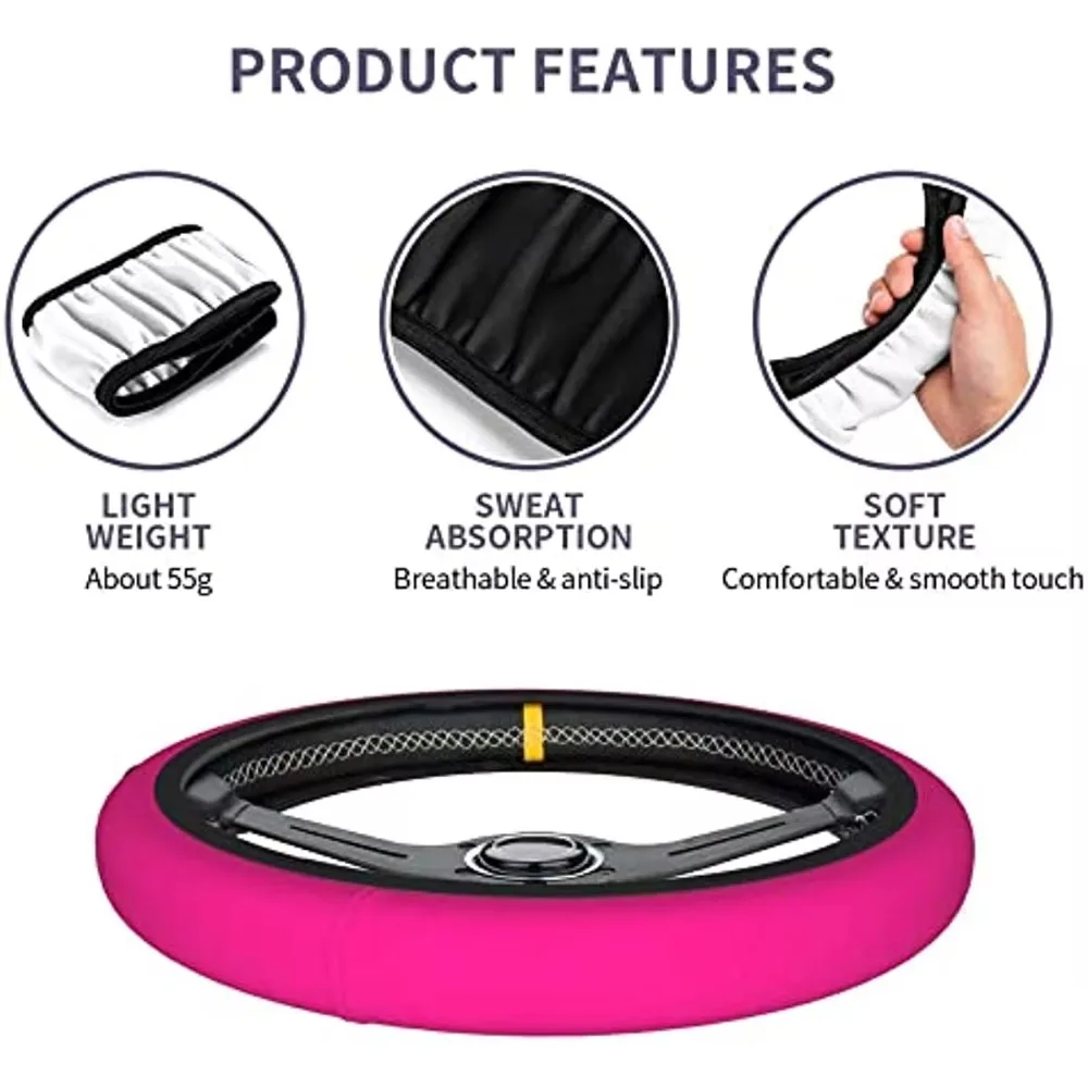 Car Accessories Steering Wheel Cover Universal Diameter 15 Inch Non-Slip Neoprene for SUV Van Sedan Car Truck