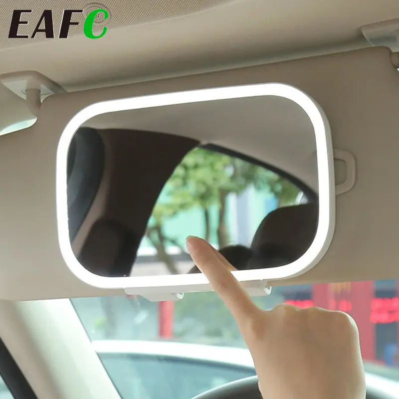 DimmableLEDTouchLightCarVanityMirrorUniversalCarSunVisorHD