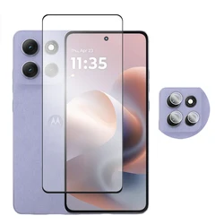 6 - in - 1 Tempered Glass Screen Protector, 2.5D Full Cover for Enhanced Durability and Clarity (1 Glass and 1 Lens)
