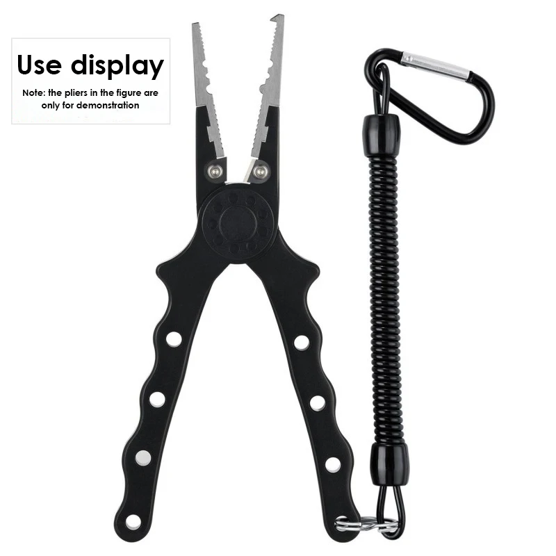 Description Picture 4 of itemFishing Missed Rope Anti-lost Spiral Spring Lure Pliers Lanyard Wire Spring Rope Prevent Rod Drop Lose Tool