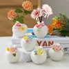 1pcs Handmade Creative Flower Vase Tea table decoration Flower vessels Small ornament Living room ceramic vase 3