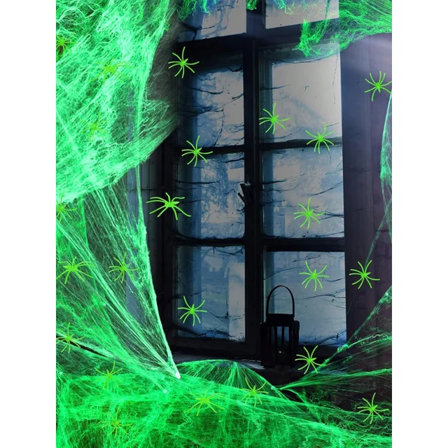 Glow-in-the-Dark Spider Web Set 4